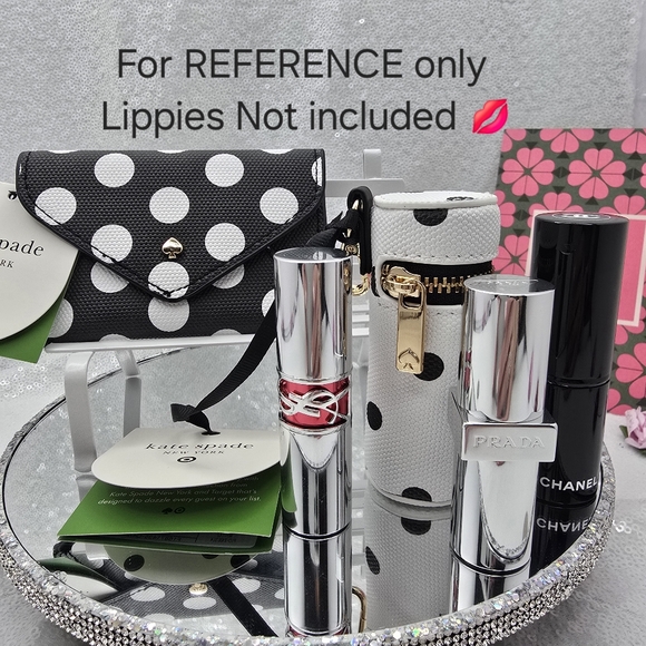 Kate Spade x Target Polka Dot Card Case & Lipstick Holder Bag Charm Set - Picture 8 of 16